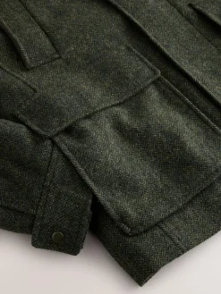 Next Green Wool Blend Herringbone Quilted Corduroy Collar Jacket^ Coats & Jackets|Coats & Jackets