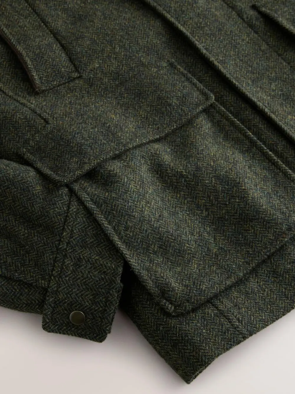 Next Green Wool Blend Herringbone Quilted Corduroy Collar Jacket^ Coats & Jackets|Coats & Jackets