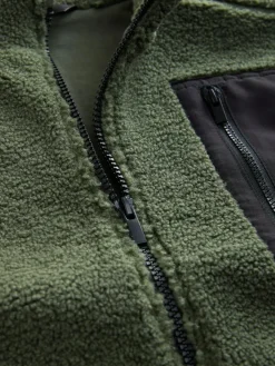 Best Next Zip Through Fleece (3-16yrs) Green