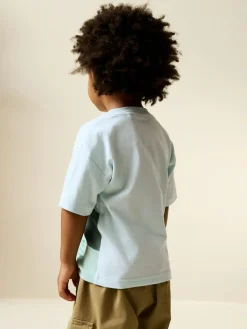 Clearance Next Green/Blue Farm Short Sleeve Appliqué T-Shirt (3mths-7yrs)