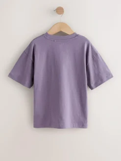 Best Next Green/Blue/Yellow/Purple Relaxed Fit Short Sleeves T-Shirts 4 Pack (3-16yrs)