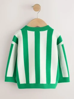 Next Green/Ecru Pretzel Knitted Crew Neck Jumper (3mths-7yrs)^BOY Baby Boys|Baby Boys