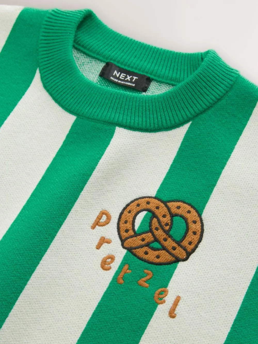 Next Green/Ecru Pretzel Knitted Crew Neck Jumper (3mths-7yrs)^BOY Baby Boys|Baby Boys