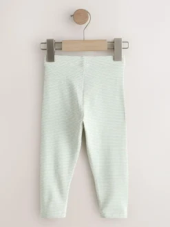 Next Green/Ecru Stripe Bee Embellished Leggings (3mths-7yrs)^ Baby Girls|Pants & Leggings