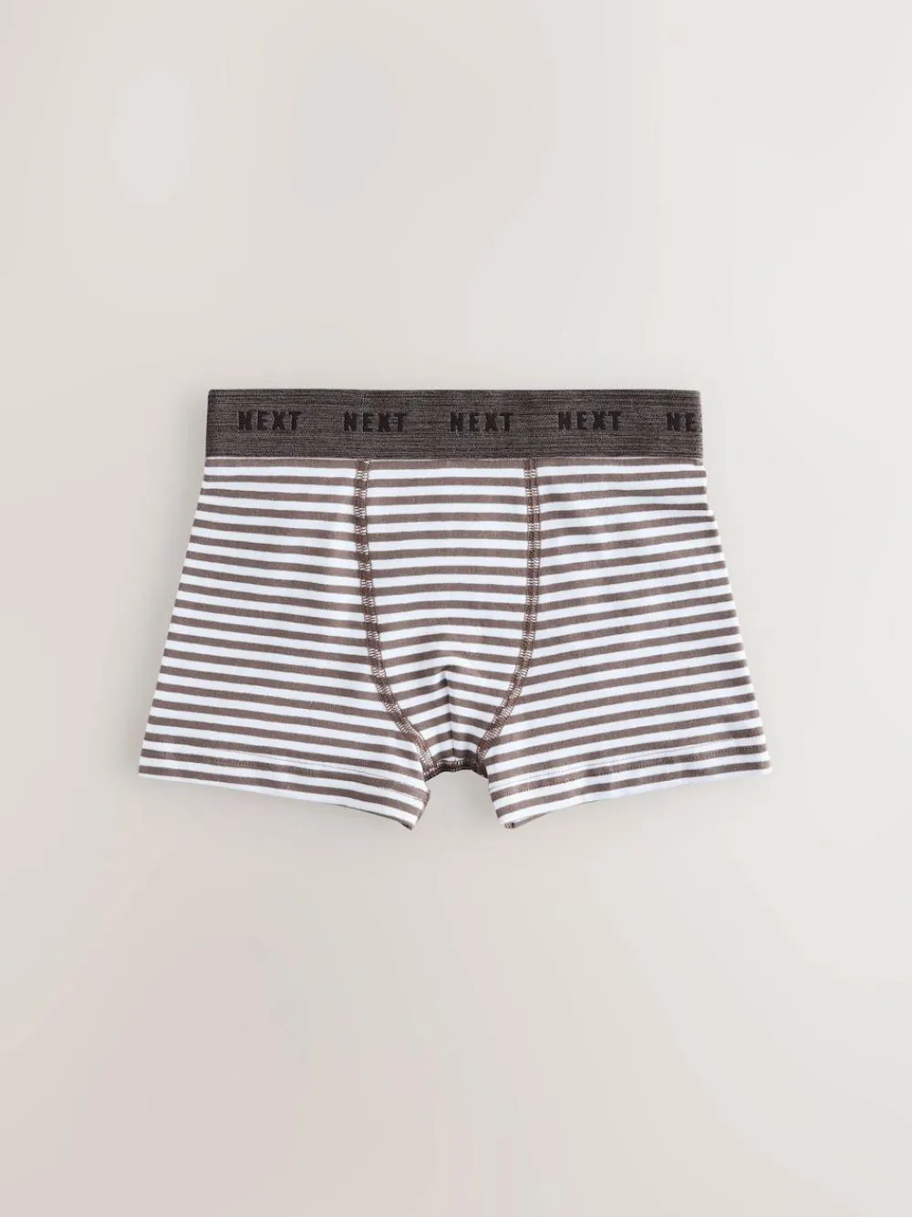 Clearance Next Green/Ecru Stripes Junior Pattern Trunks 5 Pack (1.5-16yrs)