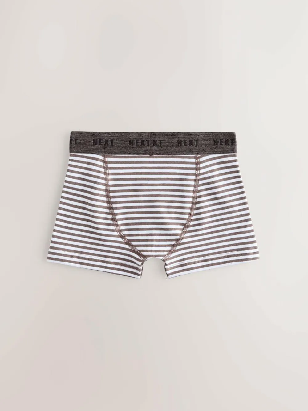 Clearance Next Green/Ecru Stripes Junior Pattern Trunks 5 Pack (1.5-16yrs)