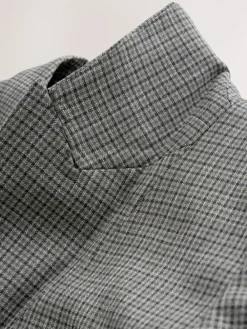New Next Green/Grey Check Sculpted Tailored Single Breasted Blazer