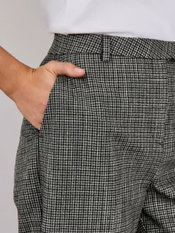 Next Green/Grey Check Slim Trousers^Women Pants|Suits & Tailoring