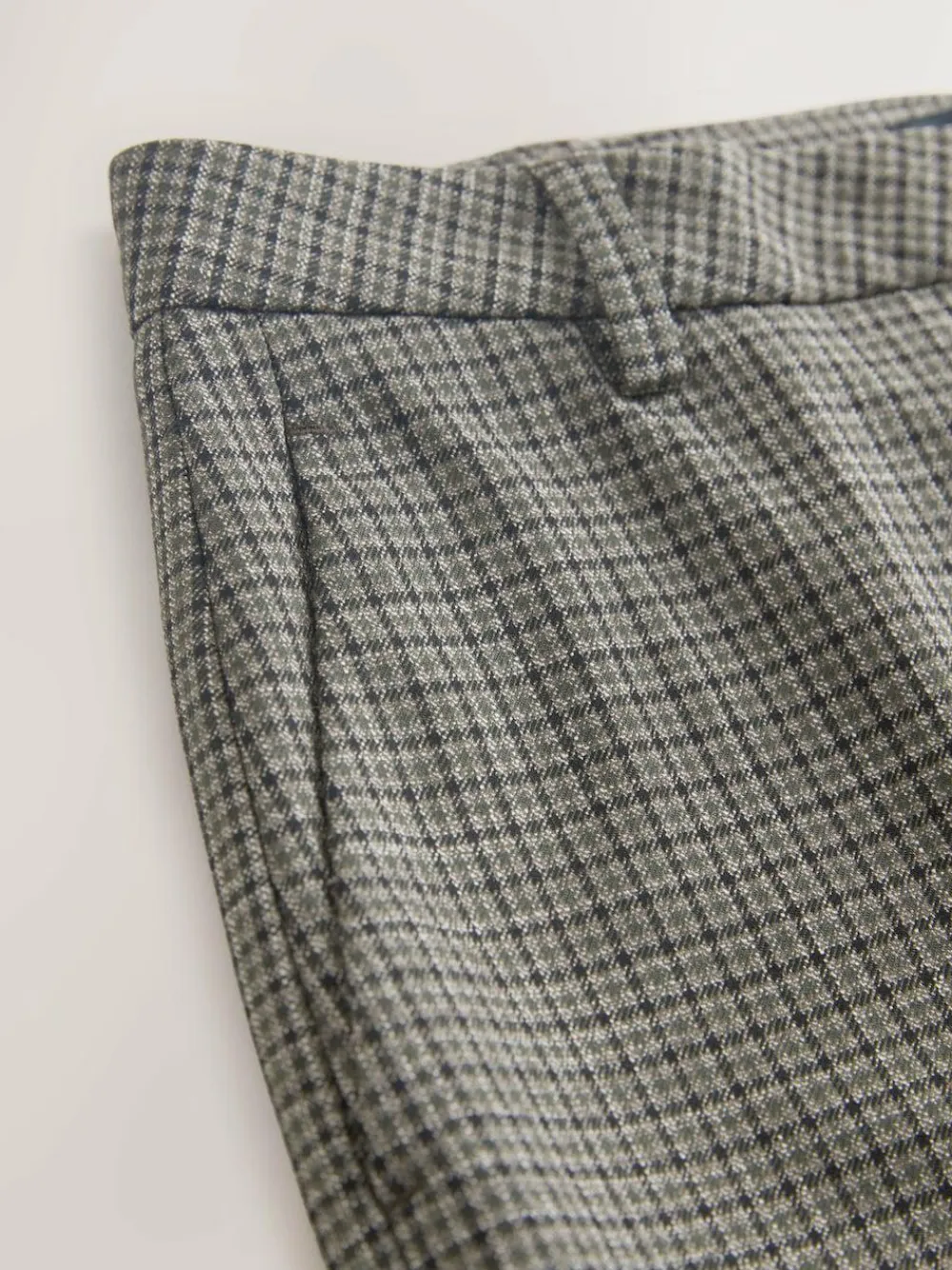 Next Green/Grey Check Slim Trousers^Women Pants|Suits & Tailoring