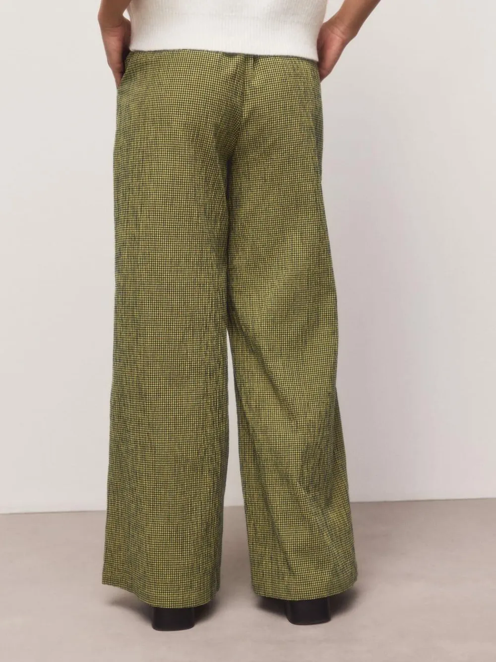 Next Gingham Wide Leg Trousers^Women Pants