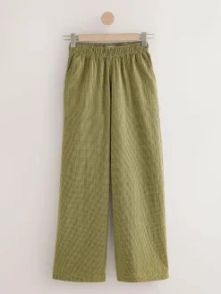 Next Gingham Wide Leg Trousers^Women Pants