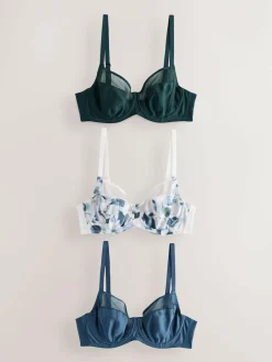 Next DD+ Non Pad Full Cup Bras 3 Pack with Side Support^Women Dd+ Range|Bras