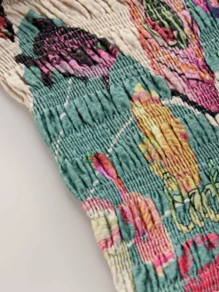 Outlet Next Bandeau Shirred Playsuit Green/Pink