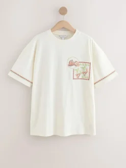 Next Green/Pink Graphic Print Beach T-Shirt