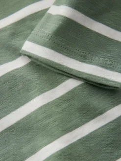 Next Green/White Stripe Safari Long Sleeve Appliqué T-Shirt (3mths-7yrs)^BOY Tops|T-Shirts