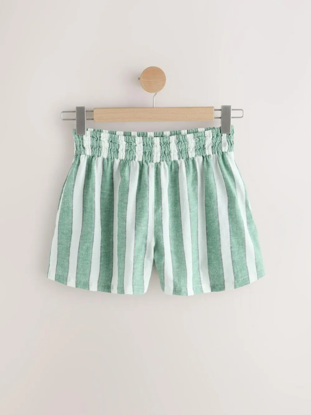 Next Green/White Summer Shorts With Linen^Women Shorts