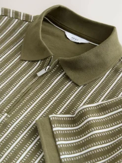 Next Vertical Stripe Quarter Zip Polo Shirt^ Tops & T-Shirts
