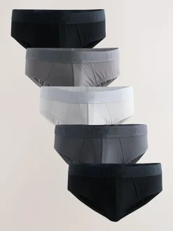 Discount Next 5 Pack Cotton Rich Briefs Grey