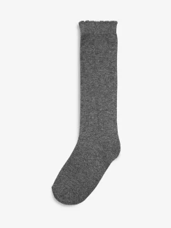 Sale Next 3 Pack Cotton Rich Knee High Schools Socks Grey