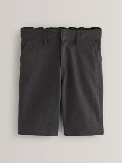 New Next 2 Pack Flat Front School Shorts (3-14yrs) Grey