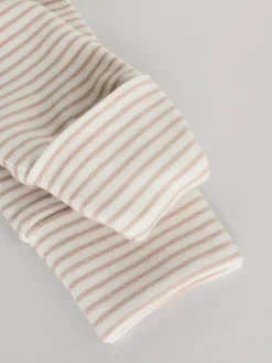 Online Next Grey 3 Pack Zebra 100% Cotton Baby Sleepsuits (0-2yrs)