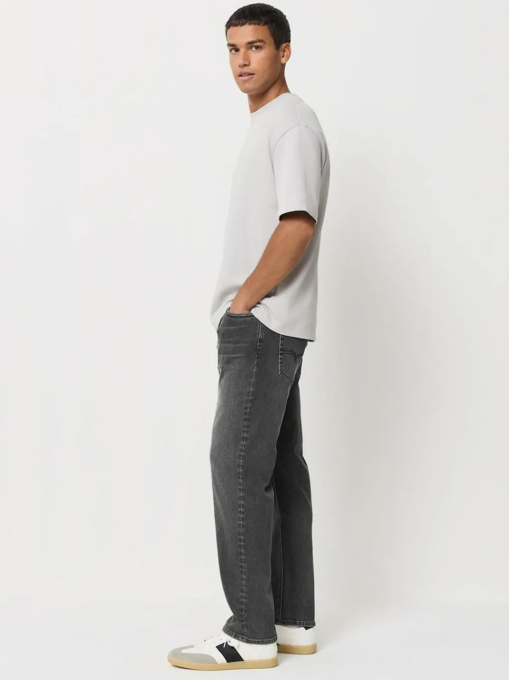 Online Next Grey - ThermoGen Straight Fit Motionflex Jeans