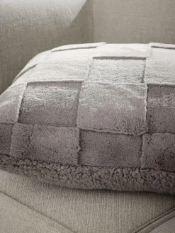 Outlet Next 59 x 59cm Jasper Checkerboard Cushion Grey