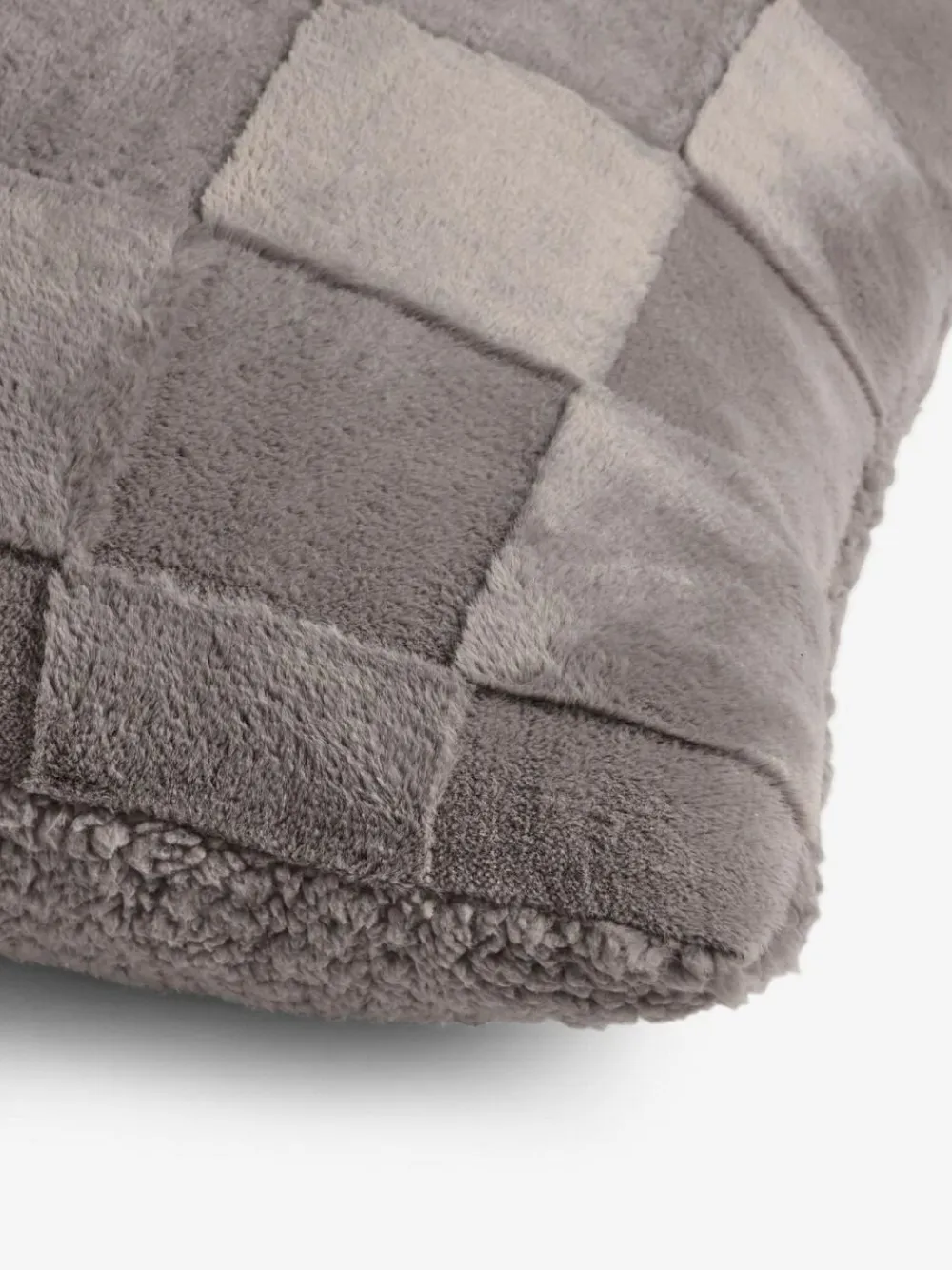 Outlet Next 59 x 59cm Jasper Checkerboard Cushion Grey