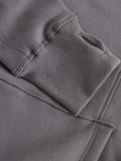 Clearance Next Grey Active Longline Overhead Seam Detail Supersoft Hoodie with Pockets