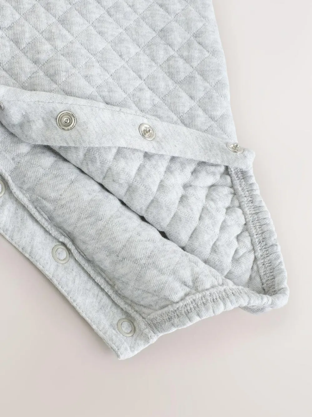 Outlet Next Grey Baby Jersey Quilted Dungarees and Bodysuit Set (0mths-2yrs)