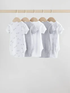 Discount Next Grey Baby Short Sleeved Bodysuits 5 Pack