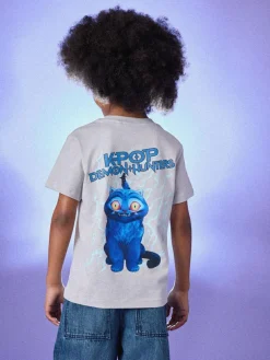 Discount Next KPOP Demon Hunters T-Shirt (6-16yrs) Grey Back Print