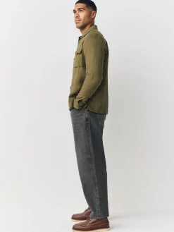 Next Grey Barrel Fit Classic Stretch Jeans