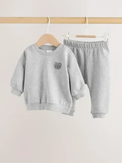 Hot Next Baby Sweatshirt and Joggers Set (0mths-2yrs) Grey Bear