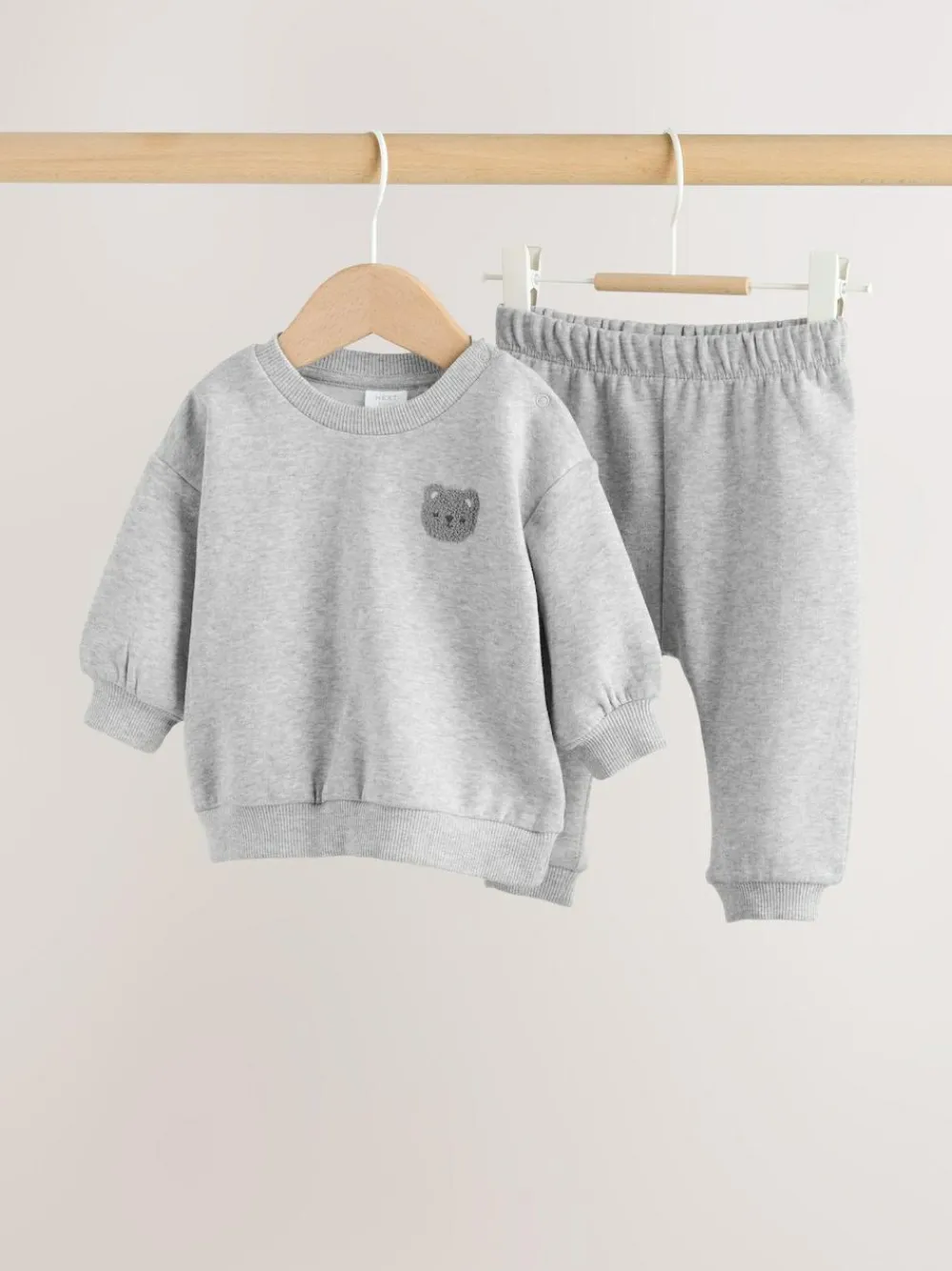 Hot Next Baby Sweatshirt and Joggers Set (0mths-2yrs) Grey Bear