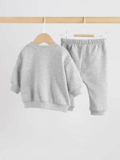 Hot Next Baby Sweatshirt and Joggers Set (0mths-2yrs) Grey Bear