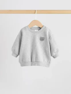 Hot Next Baby Sweatshirt and Joggers Set (0mths-2yrs) Grey Bear