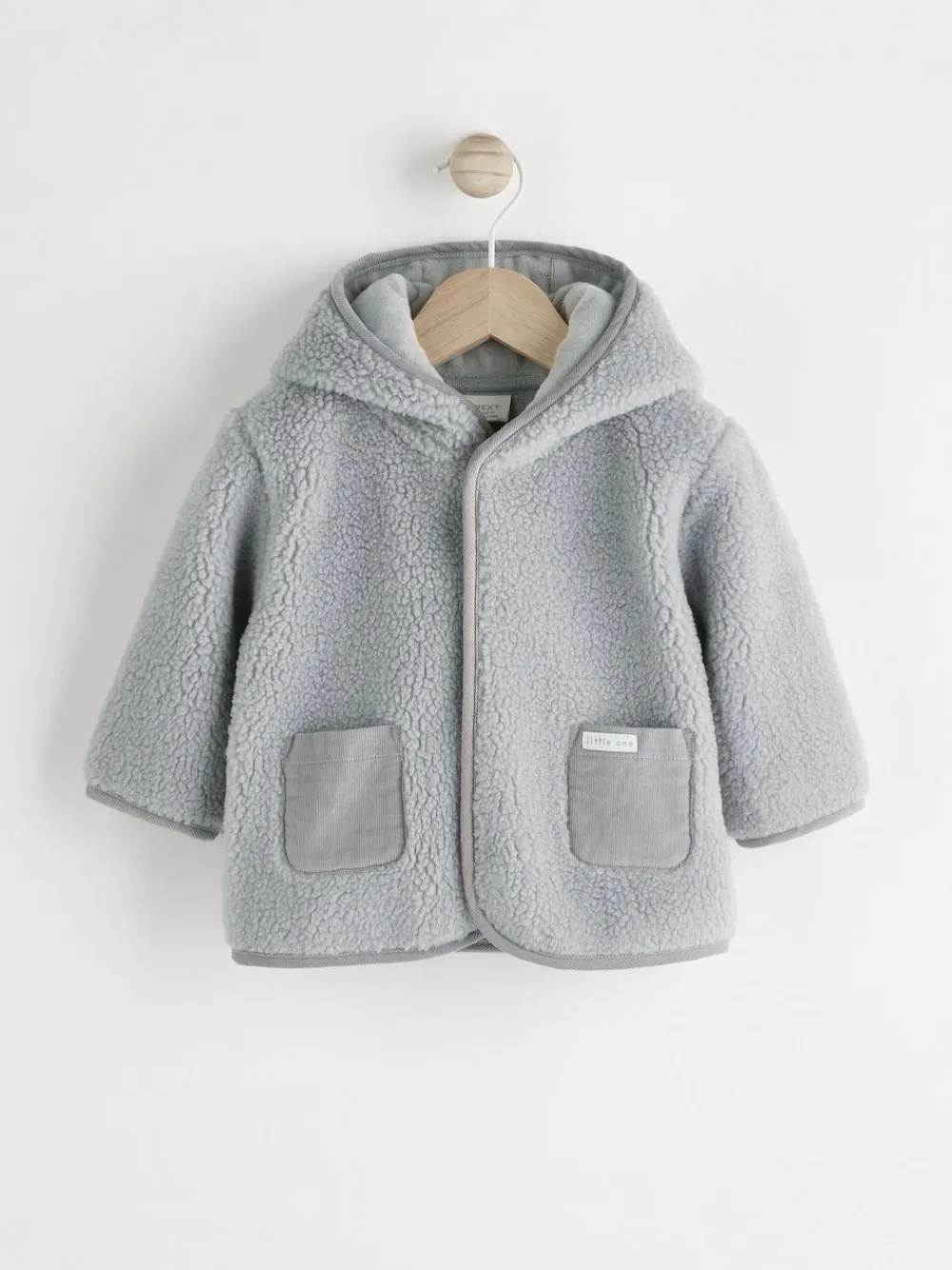 Outlet Next Grey Bear Cosy Borg Fleece Baby Jacket