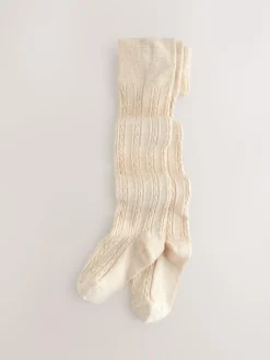 Next Cotton Rich Cable Tights 5 Pack^ Socks & Tights|Socks & Tights