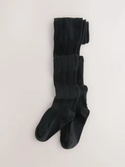 Next Cotton Rich Cable Tights 5 Pack^ Socks & Tights|Socks & Tights