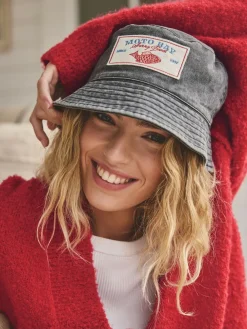 Next Grey Bucket 100% Cotton Hat^Women Hats|Hats, Gloves & Scarves