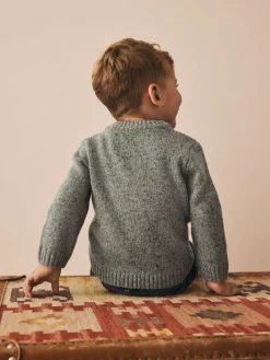 Next Grey Car Knitted Jumper (3mths-7yrs)^BOY Baby Winter Clothing|Cosy Club