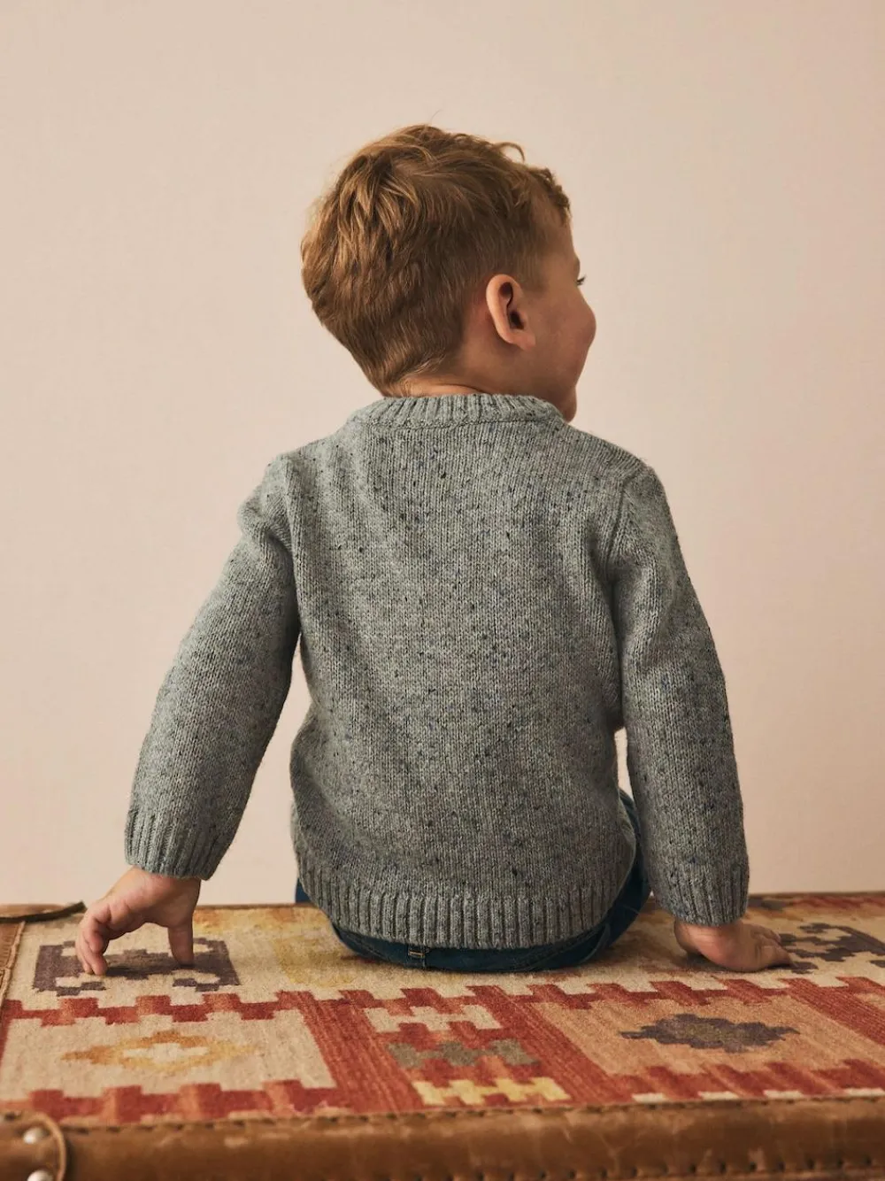 Next Grey Car Knitted Jumper (3mths-7yrs)^BOY Baby Winter Clothing|Cosy Club