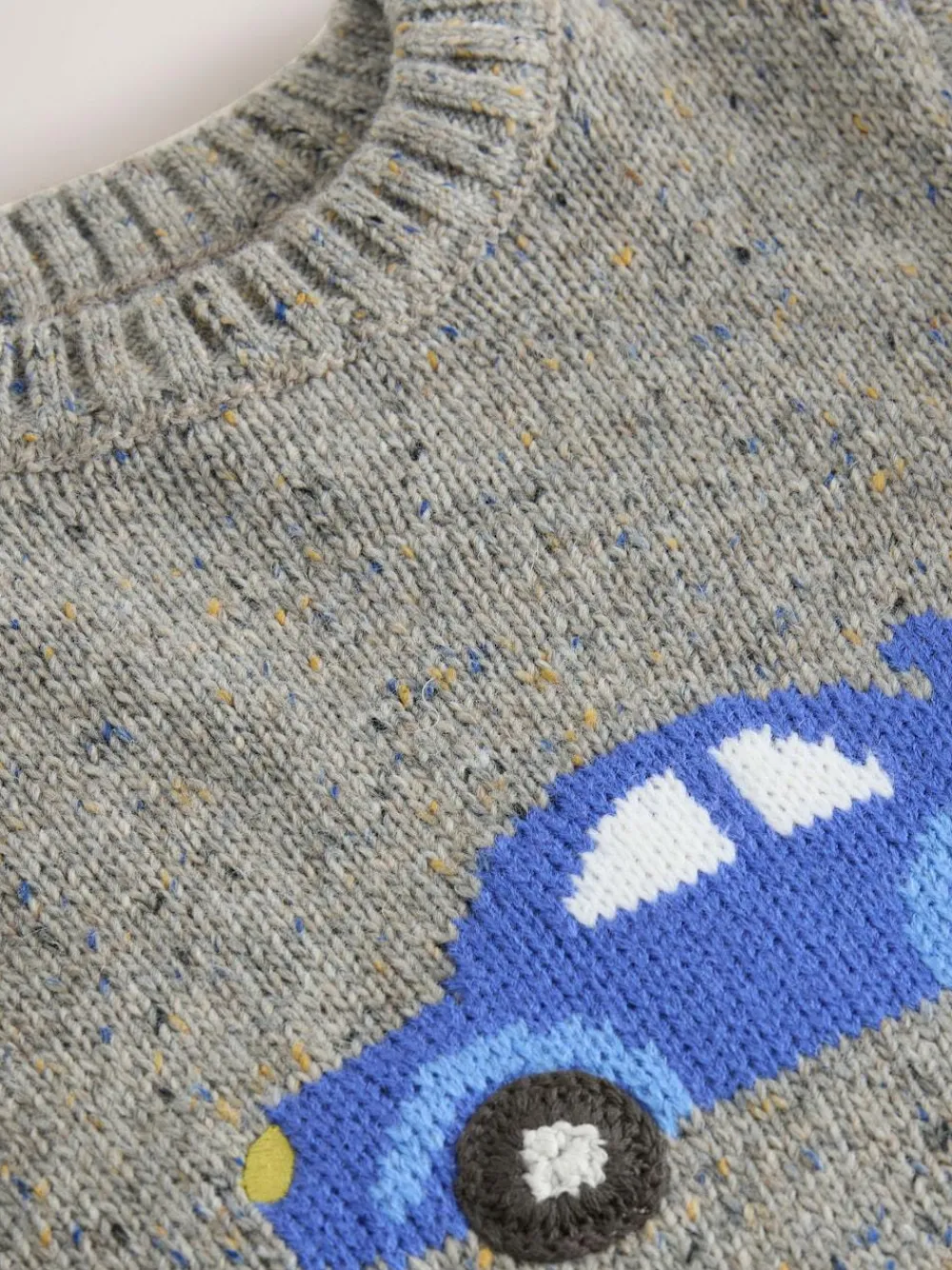 Next Grey Car Knitted Jumper (3mths-7yrs)^BOY Baby Winter Clothing|Cosy Club