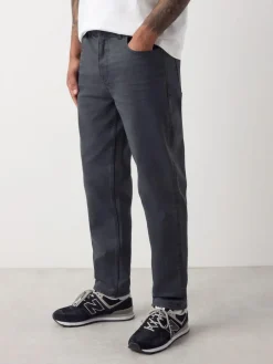 Discount Next Grey Charcoal Regular Tapered Fit Classic Stretch Jeans