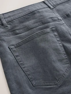 Discount Next Grey Charcoal Regular Tapered Fit Classic Stretch Jeans