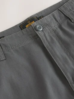 New Next Skinny Fit Cotton Stretch Cargo Trousers Grey Charcoal