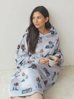 Next Grey Charlie The Cockapoo Oversized Hooded Blanket^Women Loungewear