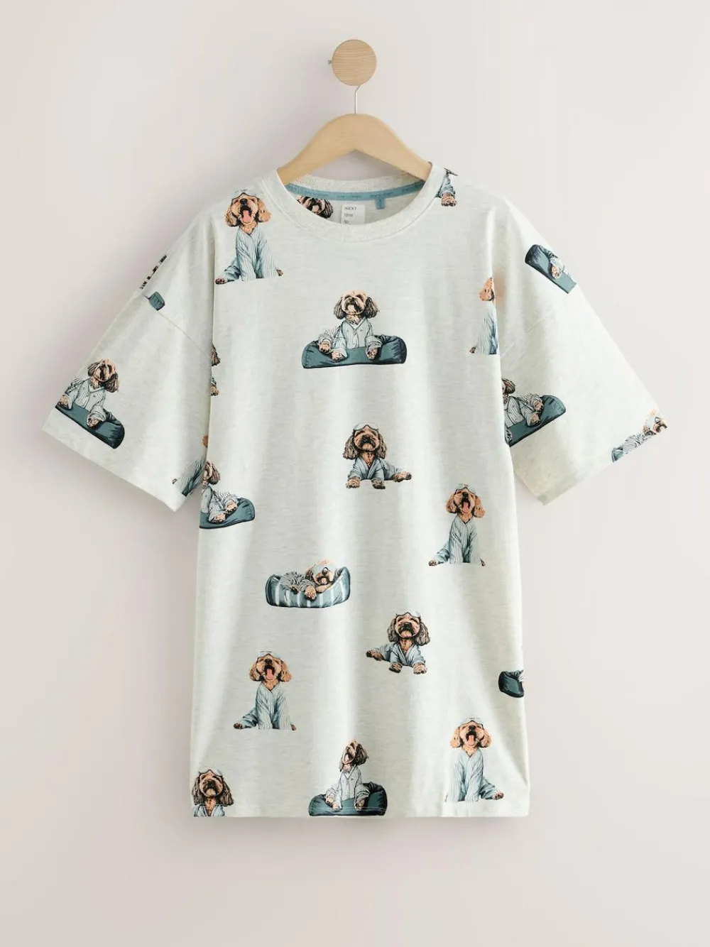 Next Grey Charlie The Cockapoo Cotton Nightie^Women All Night & Lounge