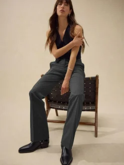 Hot Next Grey Check Bootcut Sculpting Tailored Trousers